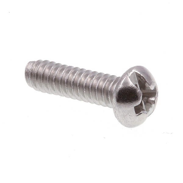 Prime-Line Machine Screw, Round, Phil/Sltd Comb Drive No. 6-32 X 1/2in 18-8 Stainless Steel 100PK 9003094 - main